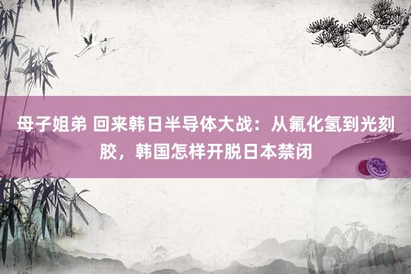 母子姐弟 回来韩日半导体大战：从氟化氢到光刻胶，韩国怎样开脱日本禁闭