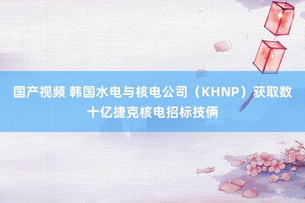 国产视频 韩国水电与核电公司（KHNP）获取数十亿捷克核电招标技俩