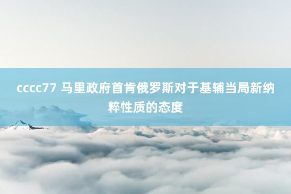 cccc77 马里政府首肯俄罗斯对于基辅当局新纳粹性质的态度