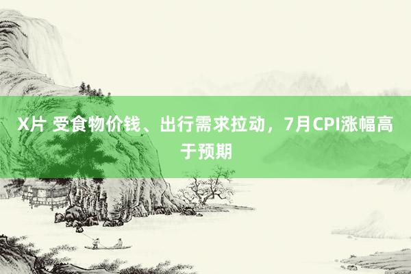 X片 受食物价钱、出行需求拉动，7月CPI涨幅高于预期