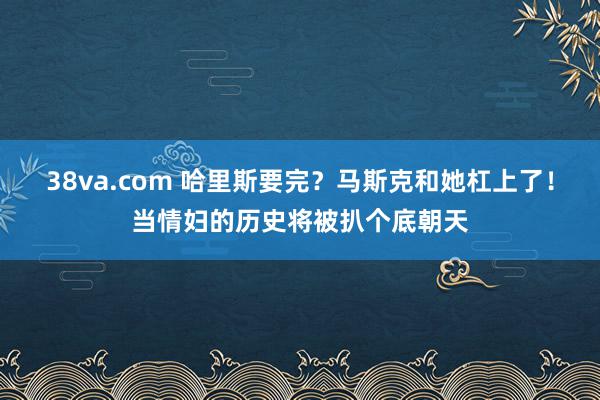 38va.com 哈里斯要完？马斯克和她杠上了！当情妇的历史将被扒个底朝天