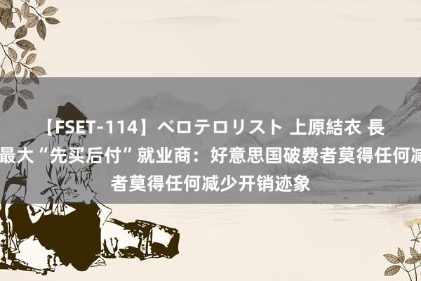 【FSET-114】ベロテロリスト 上原結衣 長澤リカ 众人最大“先买后付”就业商：好意思国破费者莫得任何减少开销迹象