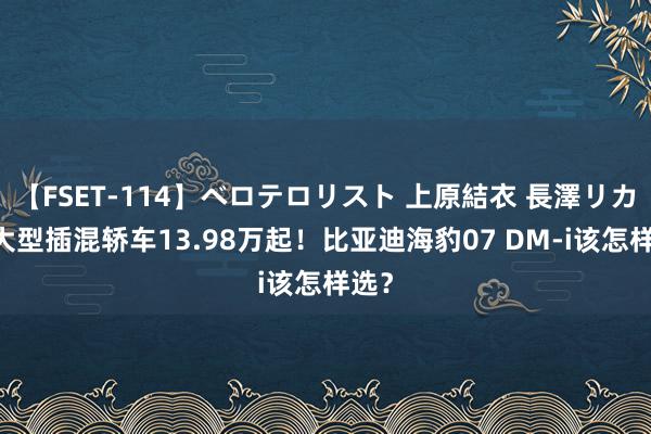 【FSET-114】ベロテロリスト 上原結衣 長澤リカ 中大型插混轿车13.98万起！比亚迪海豹07 DM-i该怎样选？