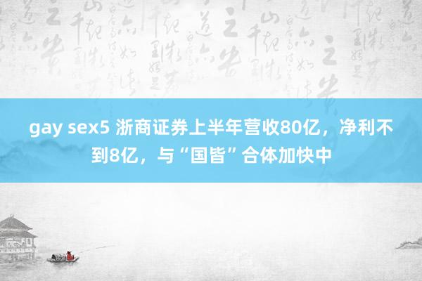 gay sex5 浙商证券上半年营收80亿，净利不到8亿，与“国皆”合体加快中